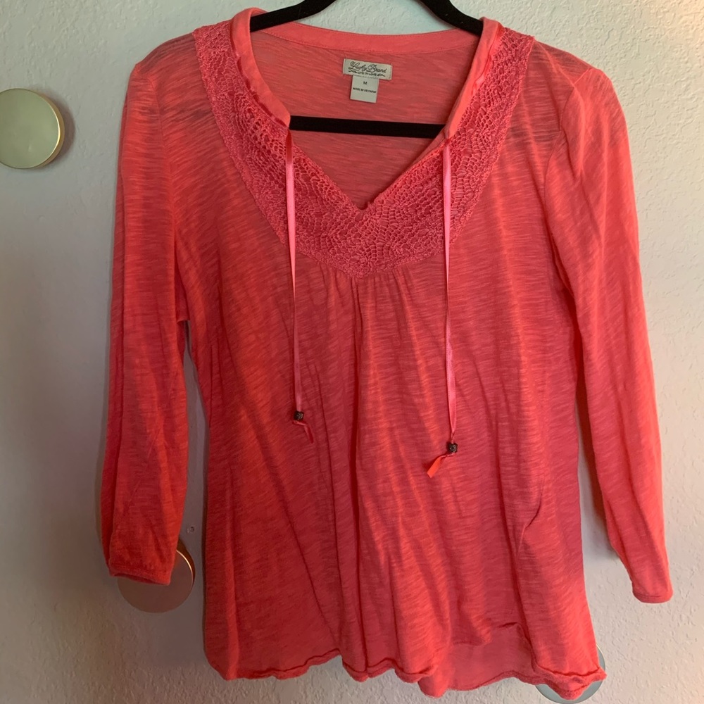 Lucky Brand mid-sleeve top